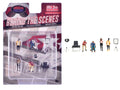 'Behind The Scenes' 7 piece (4 People 3 Accessories) Diecast Figures Set 1/64 Scale Models by American Diorama