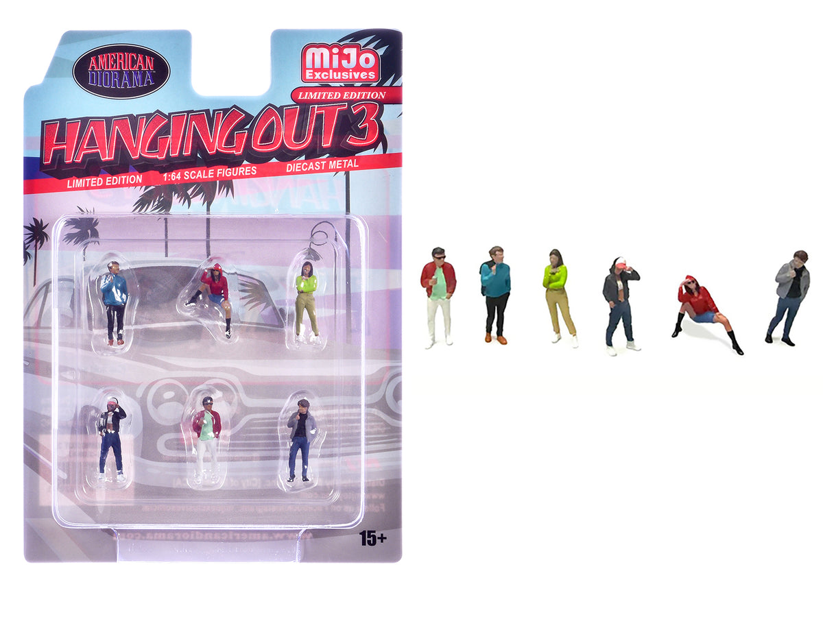 'Hanging Out #3' 6 piece Diecast Figure Set (6 Figures) Limited Edition for 1/64 Scale Models by American Diorama