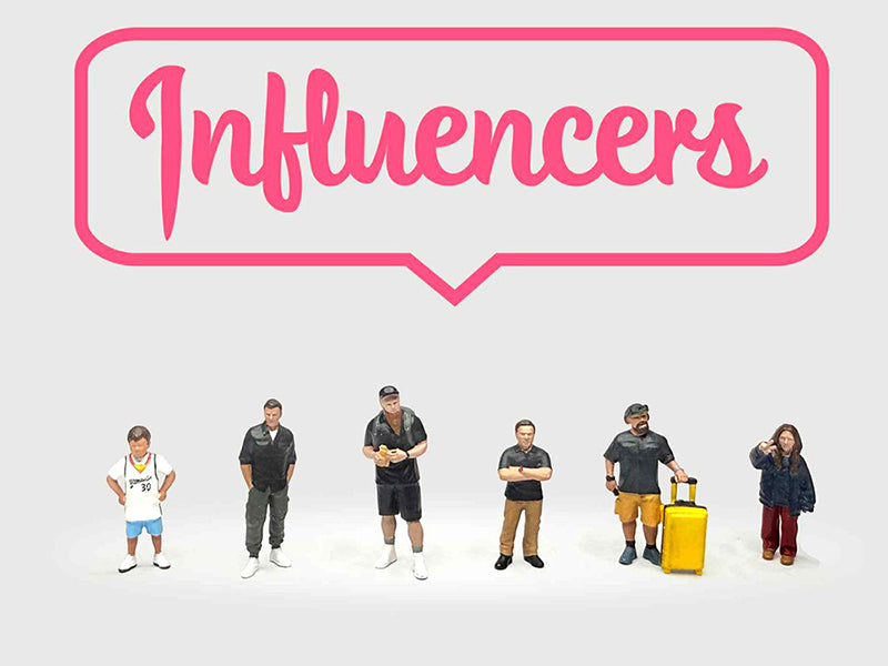 'Influencers' 6 piece Diecast Figure Set Limited Edition for 1/64 Scale Models by American Diorama