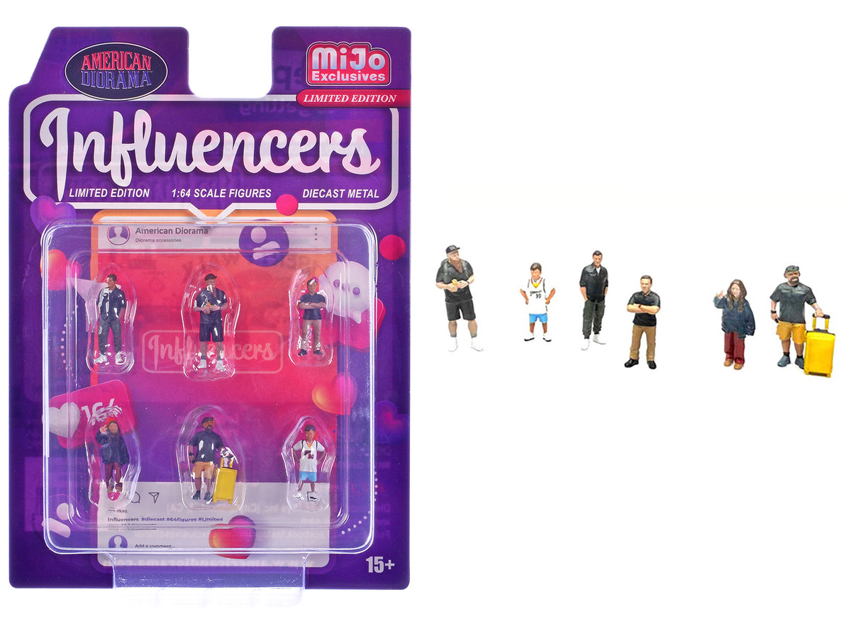 'Influencers' 6 piece Diecast Figure Set Limited Edition for 1/64 Scale Models by American Diorama