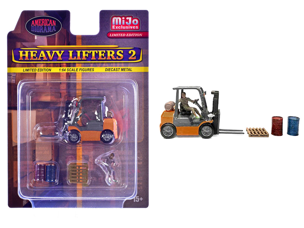 'Heavy Lifters 2' 4 piece Diecast Set Limited Edition for 1/64 Scale Models by American Diorama