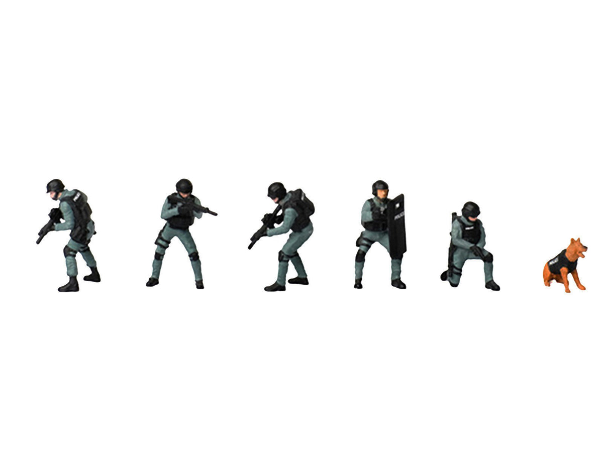 'Tactical Ops Alpha Team' 6 piece Diecast Figure Set (6 Figures) Limited Edition for 1/64 Scale Models by American Diorama