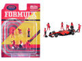 'Formula Pit Crew – Team Red' 6 piece Diecast Figure Set (6 Figures) Limited Edition for 1/64 Scale Models by American Diorama