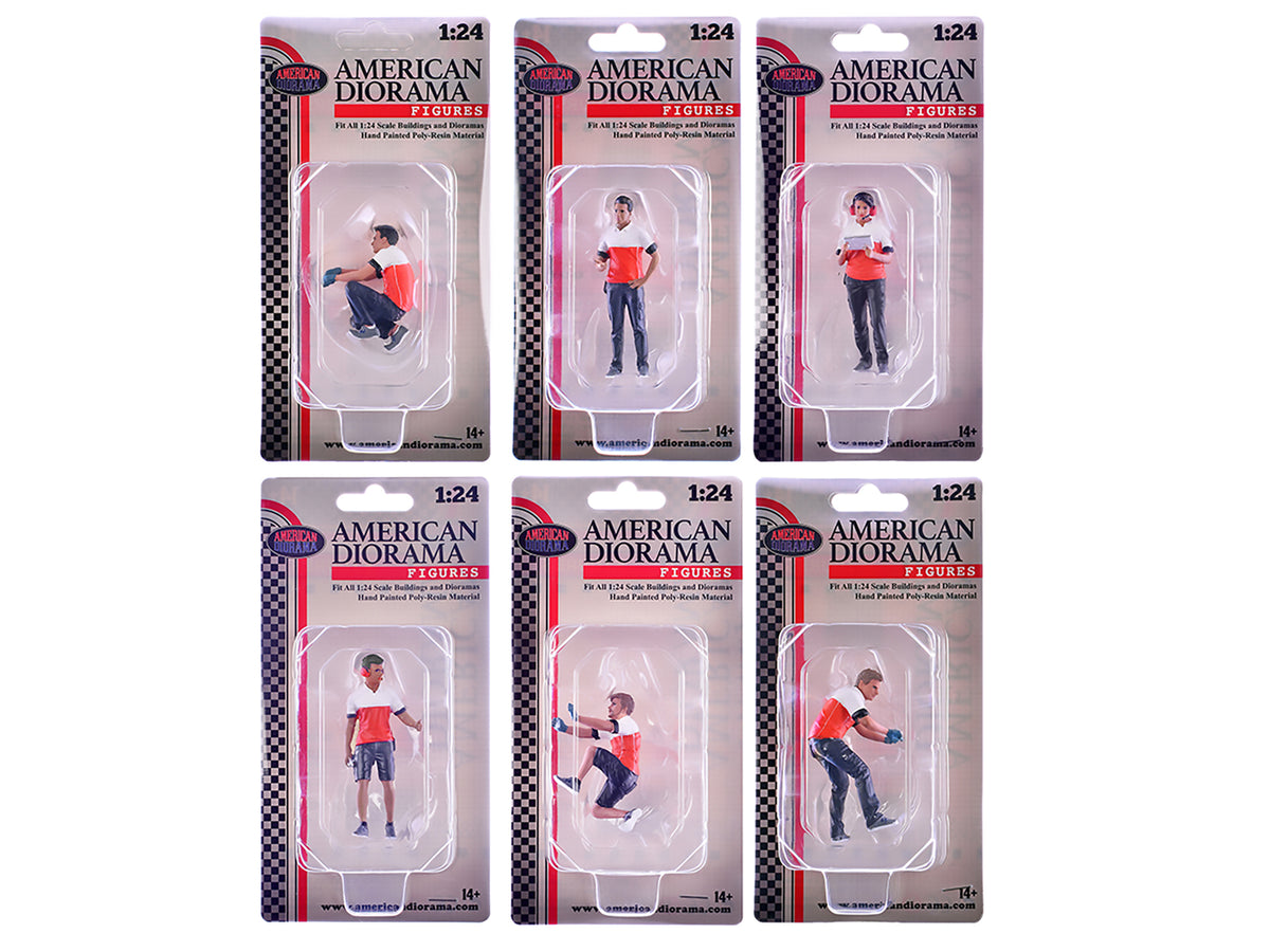 'Race Crew' 6 piece Figure Set for 1/24 Scale Models by American Diorama