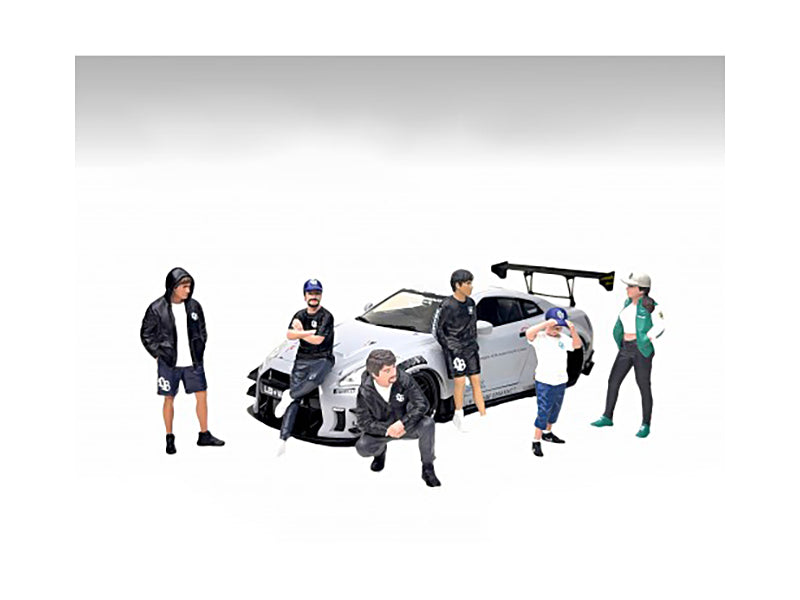 'LB Nation' 6 piece Figure Set for 1/18 Scale Models by American Diorama