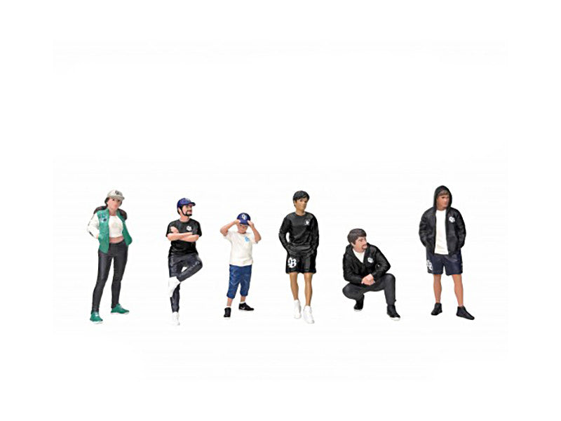 'LB Nation' 6 piece Figure Set for 1/24 Scale Models by American Diorama
