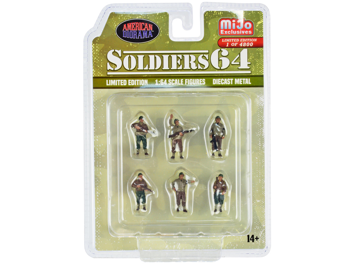 'Soldiers 64' 6 piece Diecast Set Military Figures Limited Edition to 4800 pieces Worldwide for 1/64 Scale Models by American Diorama