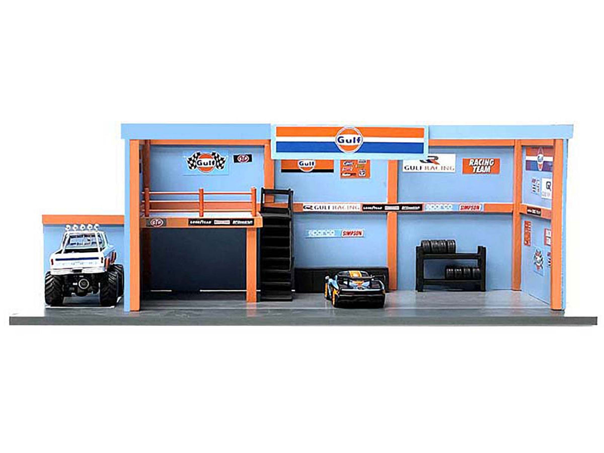 'Garage Diorama' Diorama with Decals for 1/64 Scale Models by American Diorama