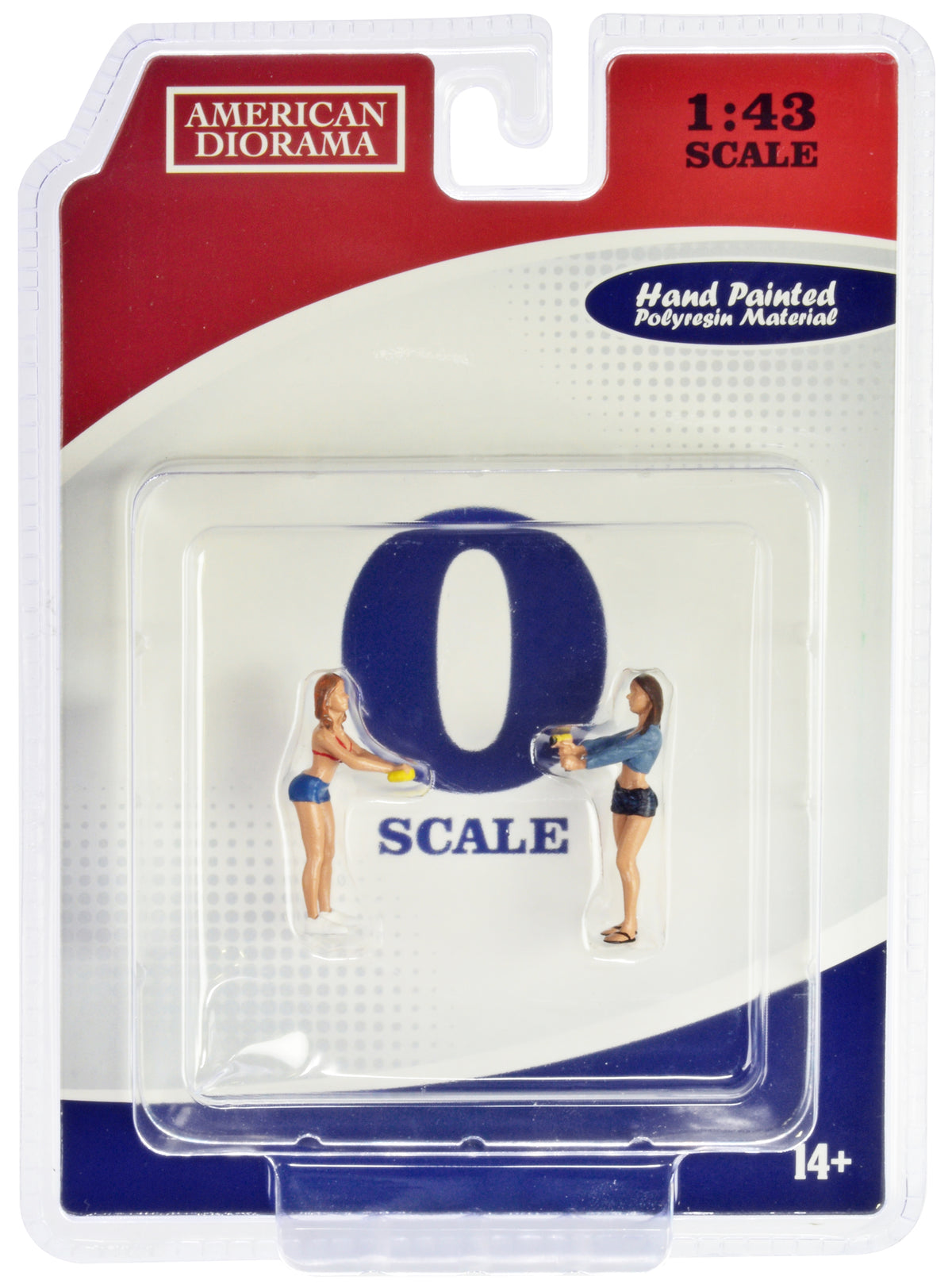 'Car Wash Girls' Set 2 Jessica and Jennifer 2 Piece Figure Set for 1/43 Scale Models by American Diorama