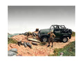 '4X4 Mechanics' 2 Piece Diecast Figure Set 1 for 1/43 Scale Models by American Diorama