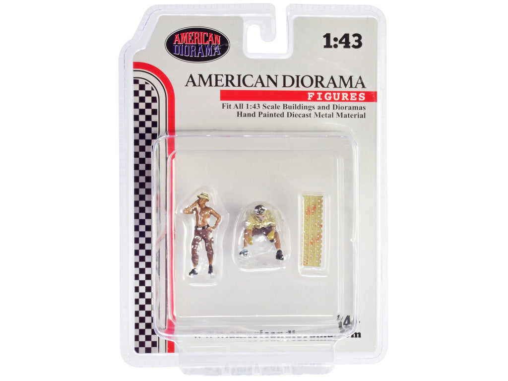 '4X4 Mechanics' 2 Piece Diecast Figure Set 1 for 1/43 Scale Models by American Diorama