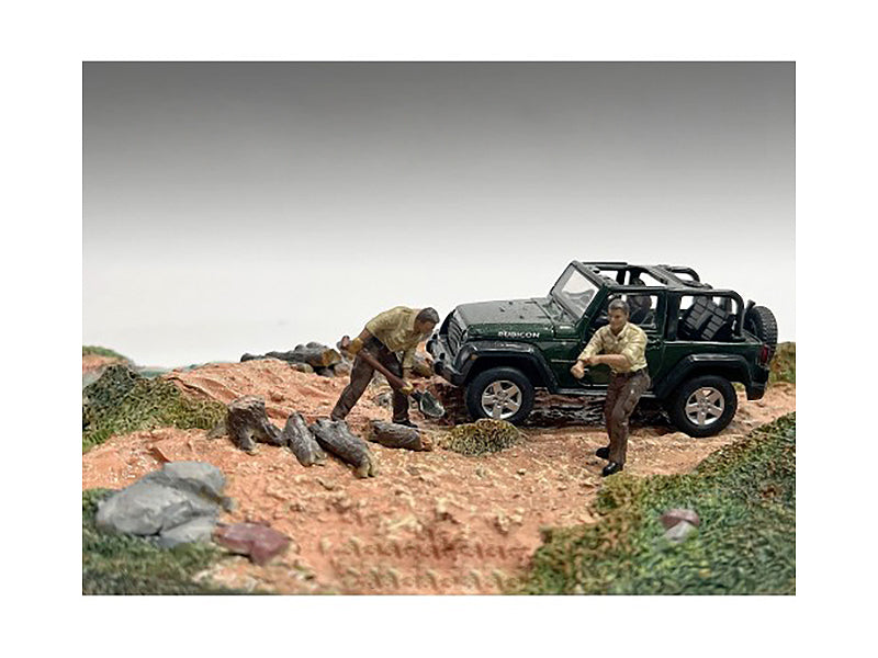 '4X4 Mechanics' 2 Piece Diecast Figure Set 2 for 1/43 Scale Models by American Diorama