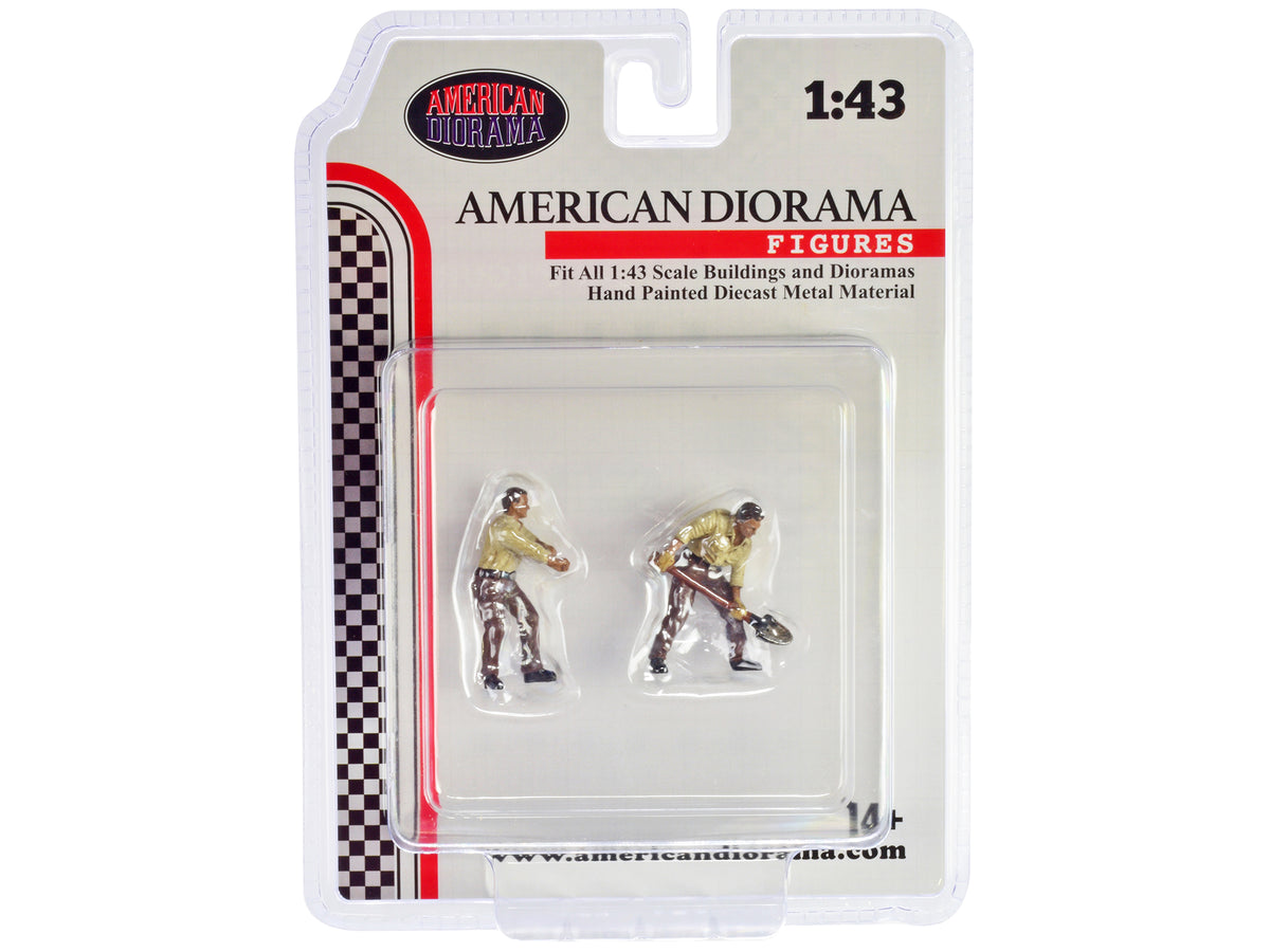 '4X4 Mechanics' 2 Piece Diecast Figure Set 2 for 1/43 Scale Models by American Diorama
