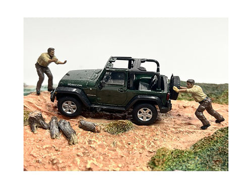 '4X4 Mechanics' 2 Piece Diecast Figure Set 3 for 1/43 Scale Models by American Diorama