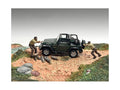 '4X4 Mechanics' 2 Piece Diecast Figure Set 3 for 1/43 Scale Models by American Diorama
