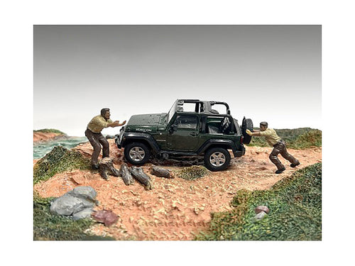 '4X4 Mechanics' 2 Piece Diecast Figure Set 3 for 1/43 Scale Models by American Diorama