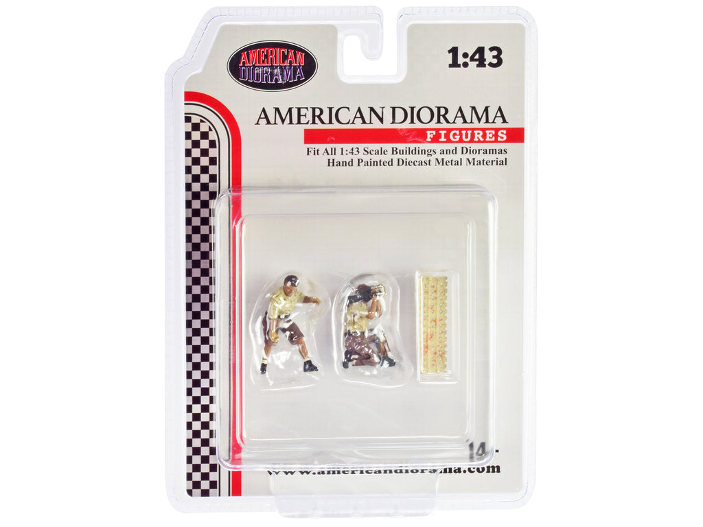 '4X4 Mechanics' 2 Piece Diecast Figure Set 4 for 1/43 Scale Models by American Diorama