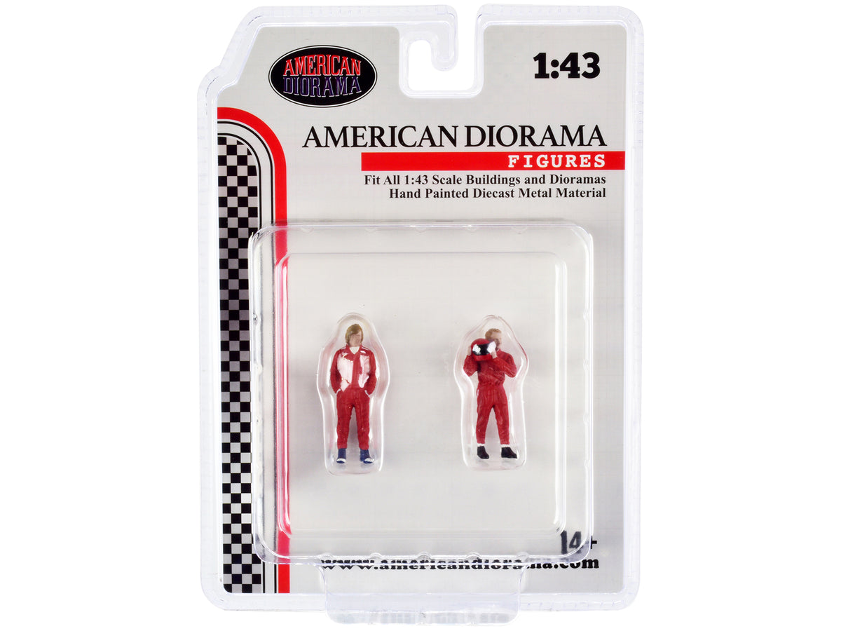 'Racing Legends' 70's Set of 2 Diecast Figures for 1/43 Scale Models by American Diorama