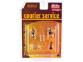 'Courier Service' 5 Piece Diecast Figures Set (2 Worker Figures and 3 accessories) Limited Edition to 4800 pieces Worldwide for 1/64 Scale Models by American Diorama