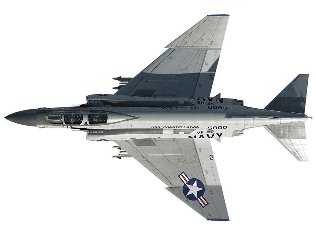 McDonnell Douglas F-4 Phantom II Aircraft 'VF-96 Fighting Falcons Showtime 100 Lieutenant Randy Cunningham USS Constellation Vietnam' (1972) United States Navy 'Collector Series' 1/144 Diecast Model by Air Force 1