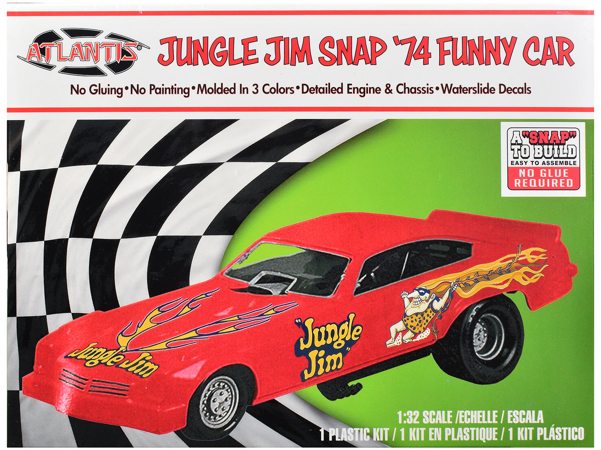 Model Kit 1974 Funny Car 'Jungle Jim' (Snap-to-Build) 1/32 Scale Model by Atlantis