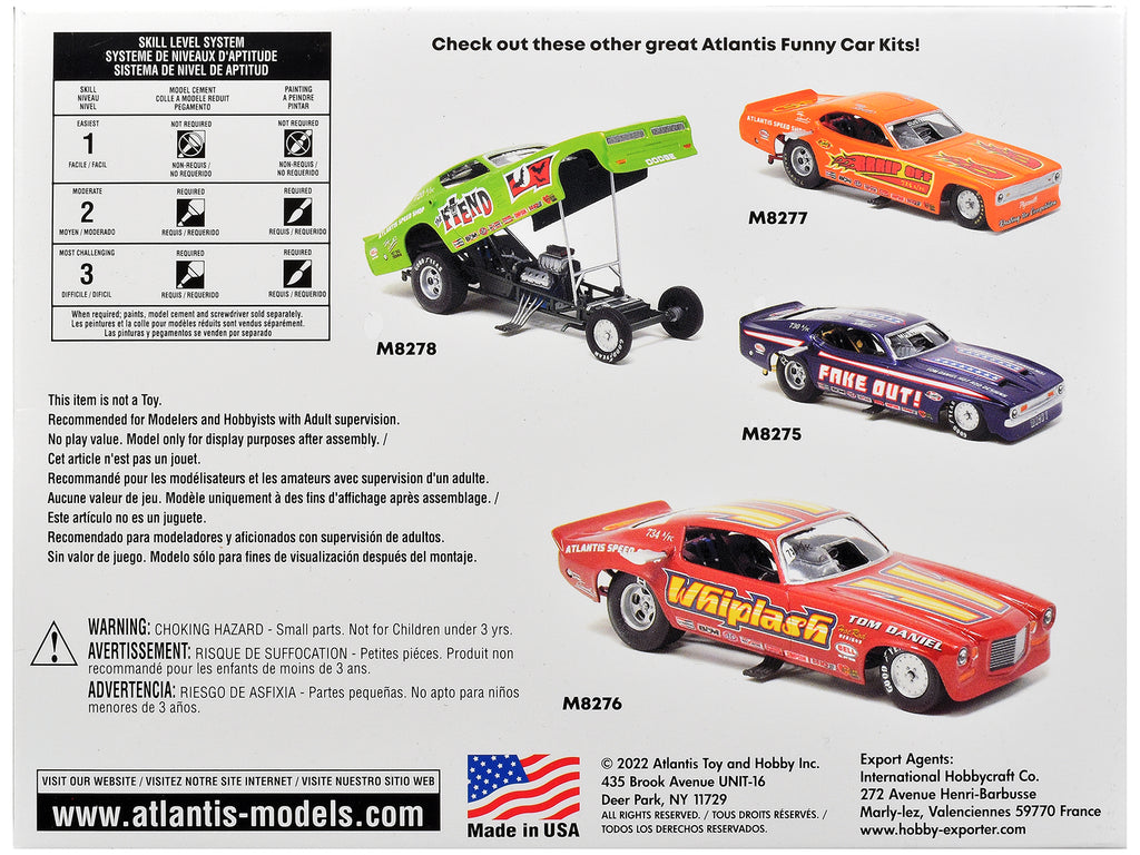 Model Kit 1974 Funny Car 'Jungle Jim' (Snap-to-Build) 1/32 Scale Model by Atlantis