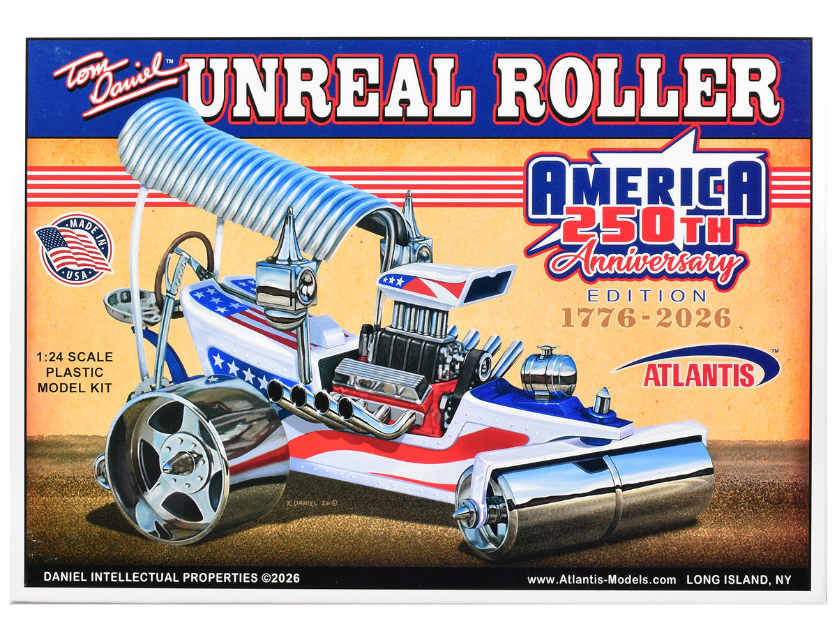 Skill 2 Model Kit Tom Daniel's Unreal Roller 'America 250th Anniversary' Edition 1/24 Scale Model by Atlantis