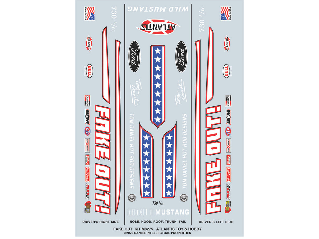 Model Kit Tom Daniel's 'FAKE OUT!' Classic Funny Car (Snap-to-Build) 1/32 Scale Model by Atlantis