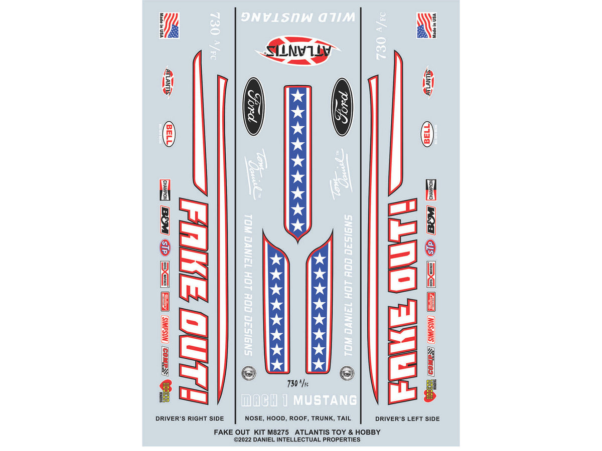 Model Kit Tom Daniel's 'FAKE OUT!' Classic Funny Car (Snap-to-Build) 1/32 Scale Model by Atlantis
