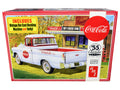Skill 3 Model Kit 1955 Chevrolet Cameo Pickup Truck 'Coca-Cola' with Vintage Vending Machine and Dolly 1/25 Scale Model by AMT