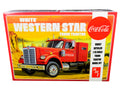Skill 3 Model Kit White Western Star Semi Truck Tractor 'Coca-Cola' 1/25 Scale Model by AMT