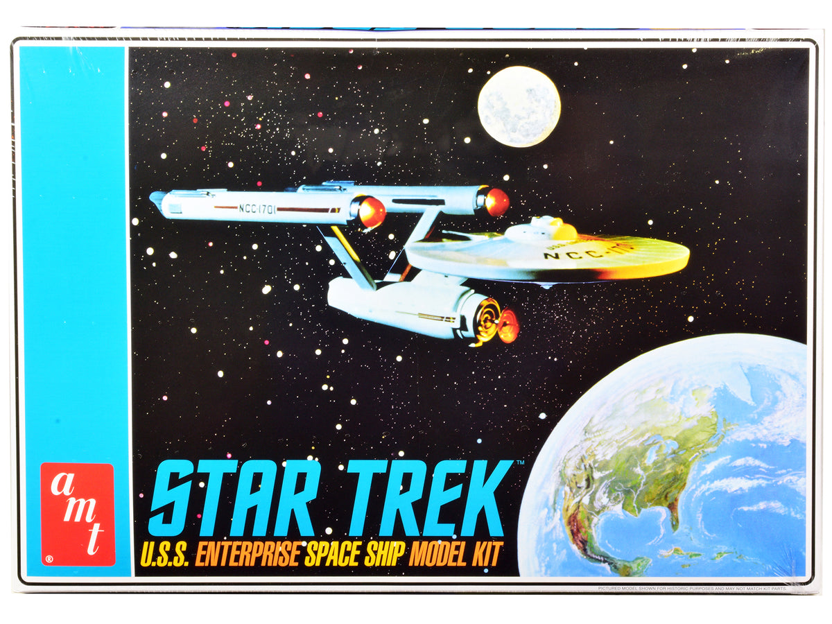 Skill 2 Model Kit U.S.S. Enterprise NCC-1701 Space Ship 'Star Trek' 1/650 Scale Model by AMT