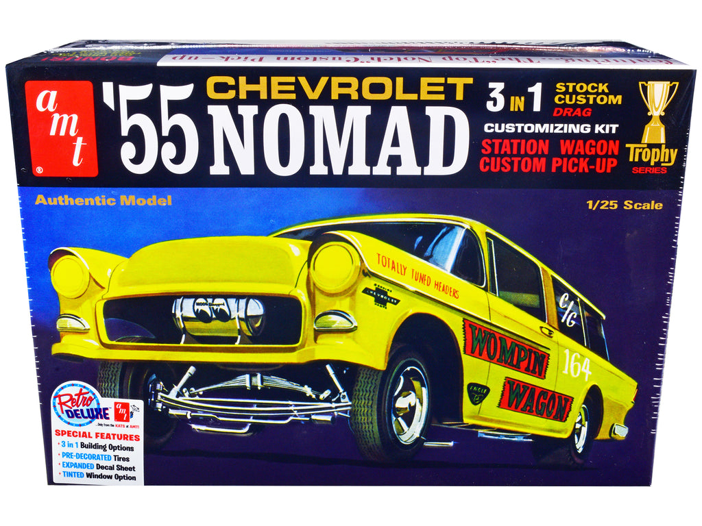 Skill 2 Model Kit 1955 Chevrolet Nomad 3-in-1 Kit 'Trophy Series' 1/25 Scale Model by AMT