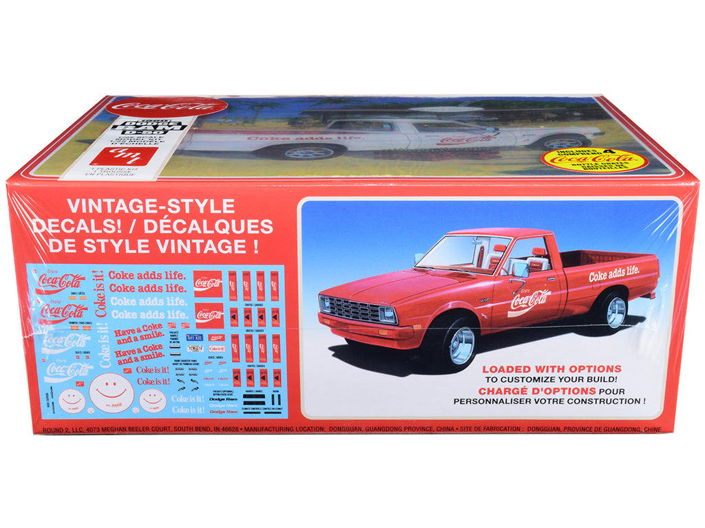 Skill 3 Model Kit 1980 Dodge Ram D-50 Pickup Truck 'Coca-Cola' Four Bottle Crates 1/25 Scale Model by AMT