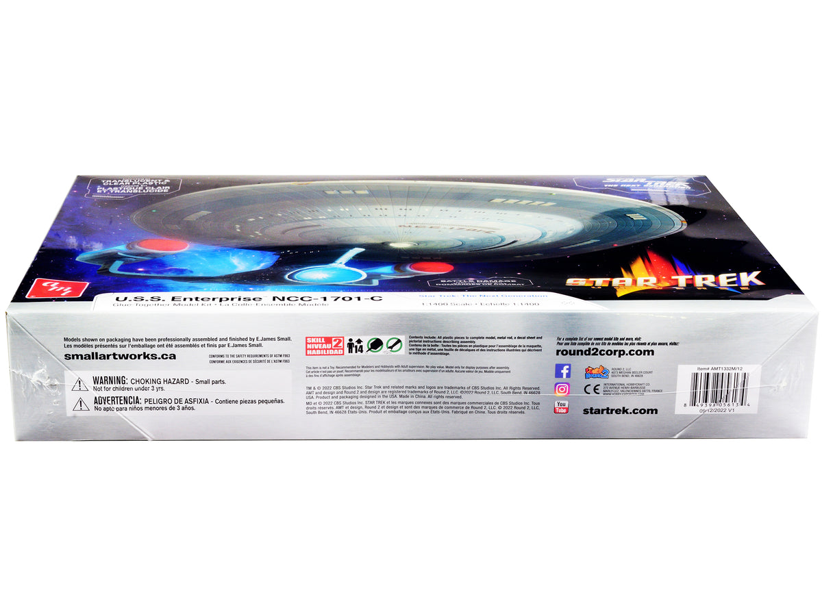 Skill 2 Model Kit U.S.S. Enterprise NCC-1701-C Space Ship 'Star Trek: The Next Generation' (1987) TV Series 1/1400 Scale Model by AMT