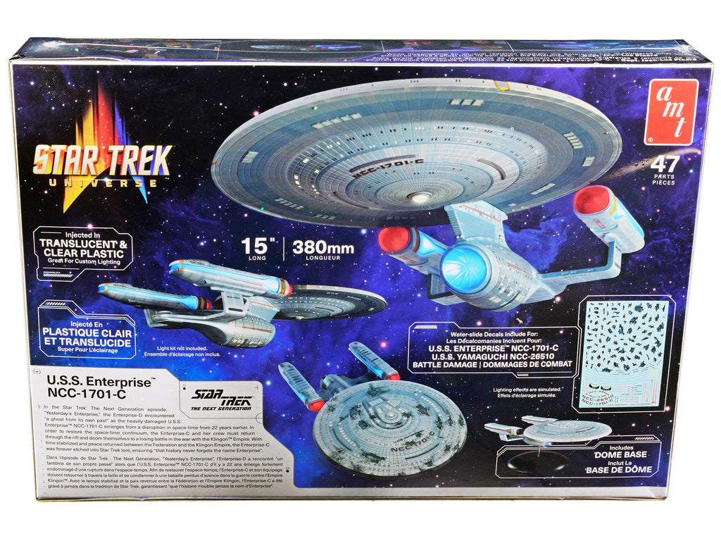 Skill 2 Model Kit U.S.S. Enterprise NCC-1701-C Space Ship 'Star Trek: The Next Generation' (1987) TV Series 1/1400 Scale Model by AMT