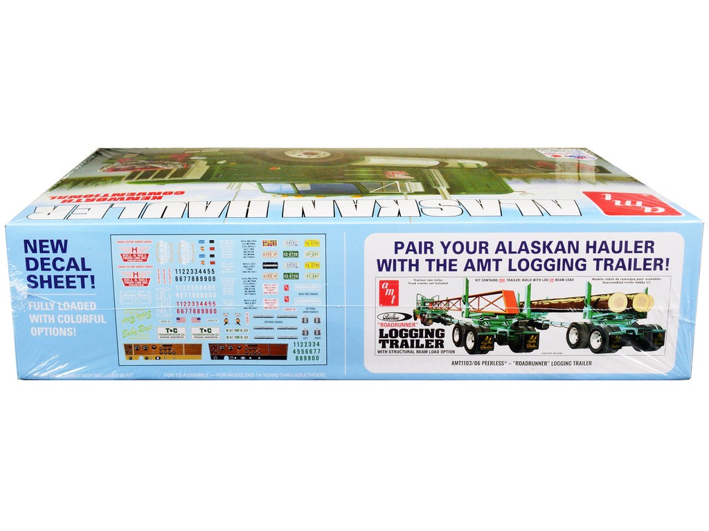 Skill 3 Model Kit Kenworth Conventional Tractor 'Alaskan Hauler' 1/25 Scale Model by AMT