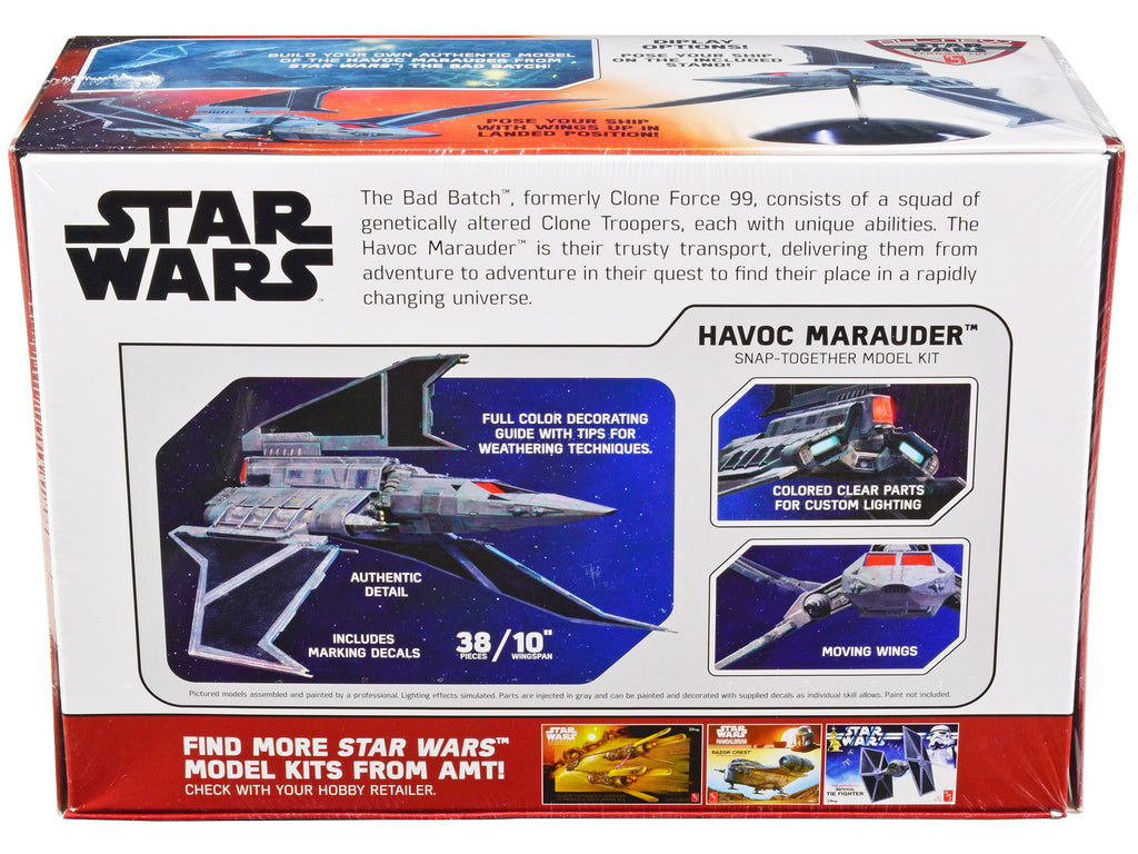 Skill 2 Model Kit Havoc Marauder Space Ship 'Star Wars: The Bad Batch' (2021-Current) TV Series 1/144 Scale Model by AMT
