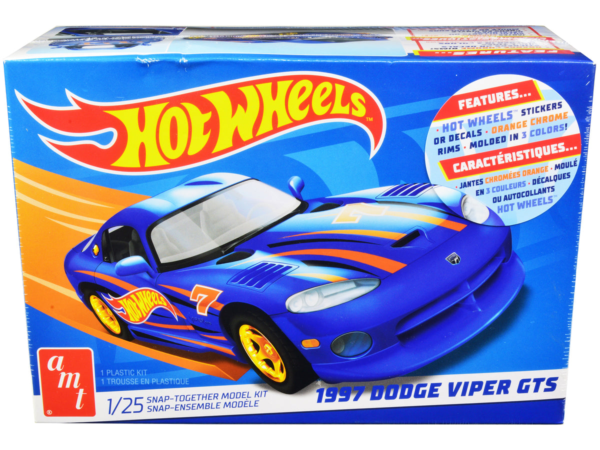 Skill 1 Snap Model Kit 1997 Dodge Viper GTS 'Hot Wheels' 1/25 Scale Model by AMT