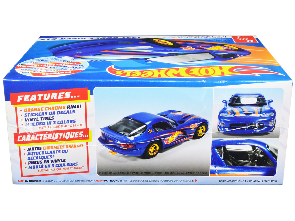 Skill 1 Snap Model Kit 1997 Dodge Viper GTS 'Hot Wheels' 1/25 Scale Model by AMT