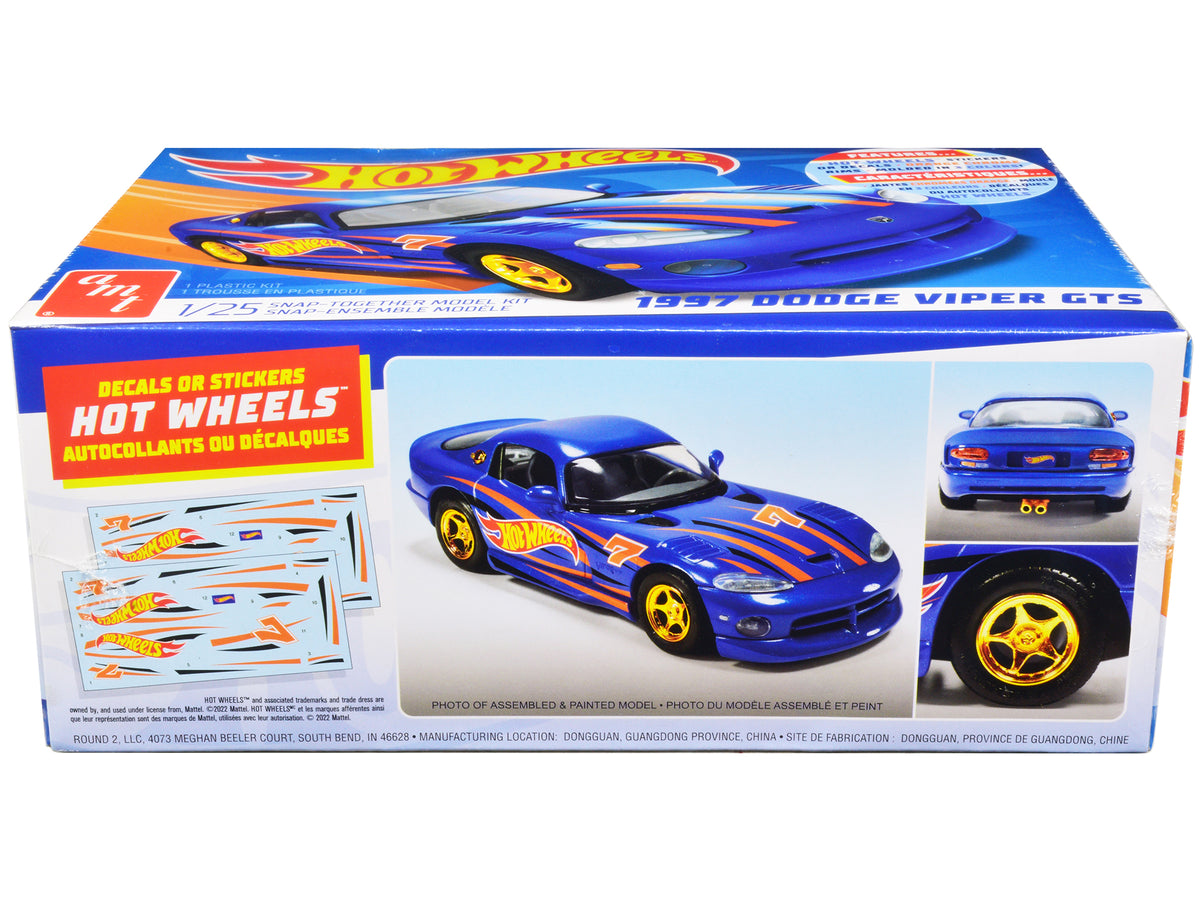 Skill 1 Snap Model Kit 1997 Dodge Viper GTS 'Hot Wheels' 1/25 Scale Model by AMT