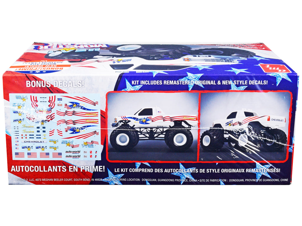 Skill 1 Snap Model Kit Chevrolet Silverado 'USA-1' Monster Truck 1/32 Scale Model by AMT