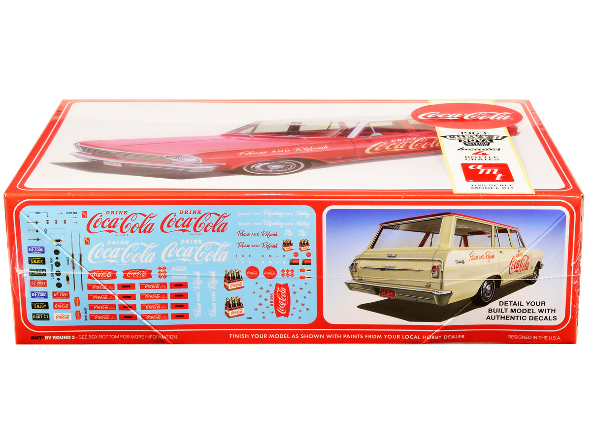 Skill 3 Model Kit 1963 Chevrolet II Nova Wagon 'Coca-Cola' 1/25 Scale Model by AMT