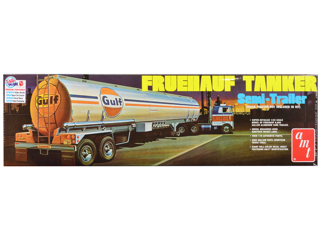 Skill 3 Model Kit Fruehauf Tanker Trailer 'Gulf Oil' 1/25 Scale Model by AMT