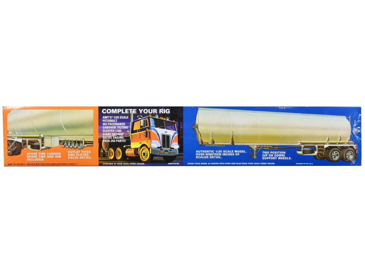 Skill 3 Model Kit Fruehauf Tanker Trailer 'Gulf Oil' 1/25 Scale Model by AMT