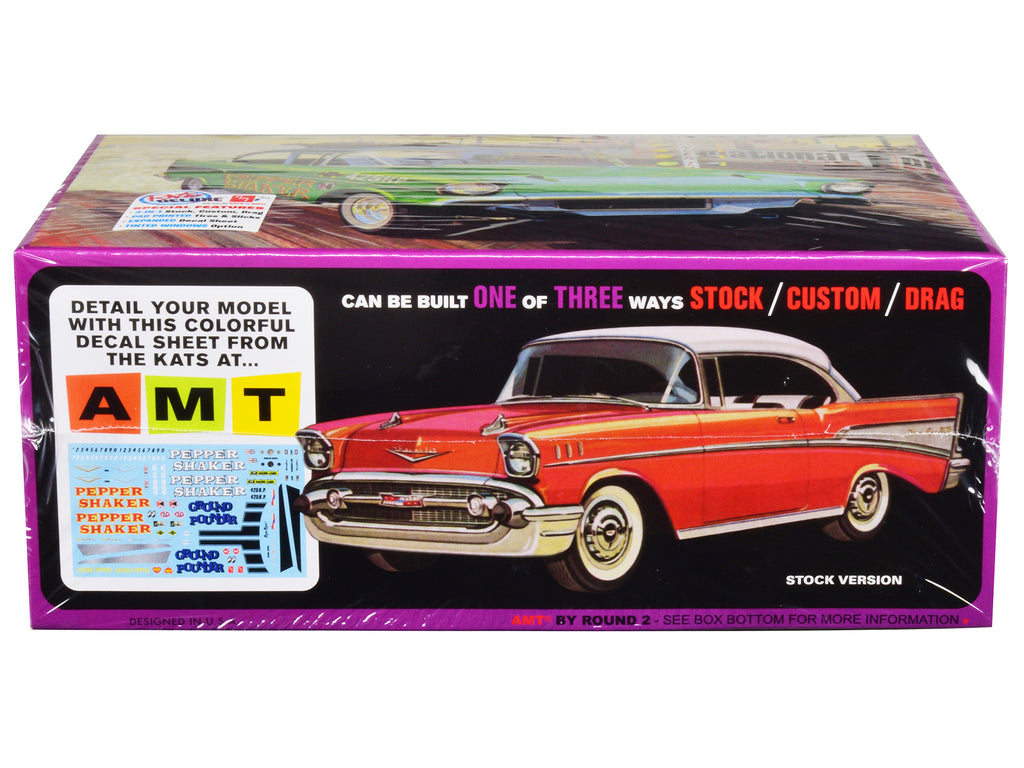 Skill 2 Model Kit 1957 Chevrolet Bel Air 'Pepper Shaker' 3 in 1 Kit 1/25 Scale Model by AMT