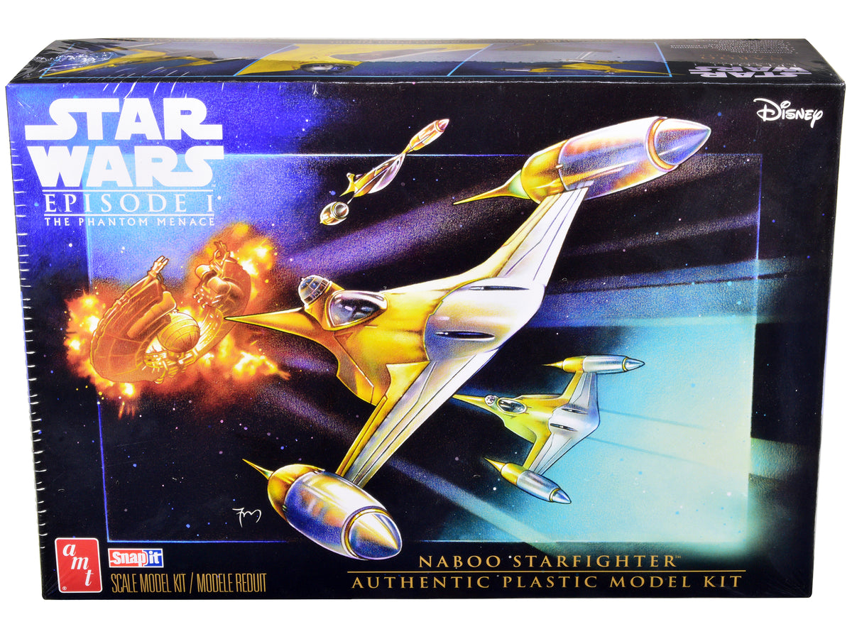 Skill 2 Model Kit Naboo Starfighter Spaceship 'Star Wars: Episode I - The Phantom Menace' (1999) Movie 1/48 Scale Model by AMT