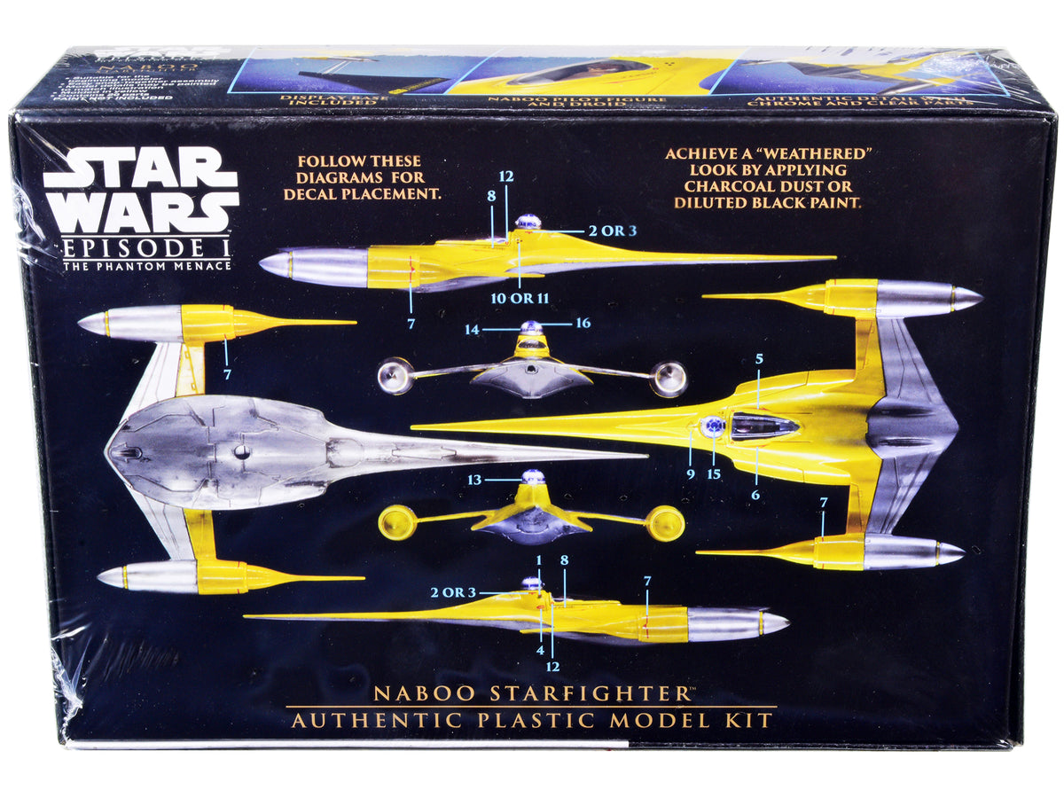 Skill 2 Model Kit Naboo Starfighter Spaceship 'Star Wars: Episode I - The Phantom Menace' (1999) Movie 1/48 Scale Model by AMT