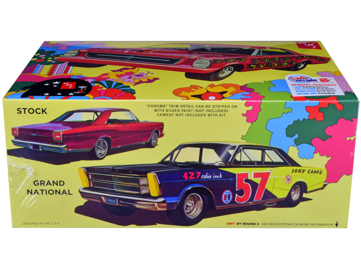 Skill 2 Model Kit 1966 Ford Galaxie 500 Hardtop 'Sweet Bippy' 4-in-1 Kit 1/25 Scale Model by AMT