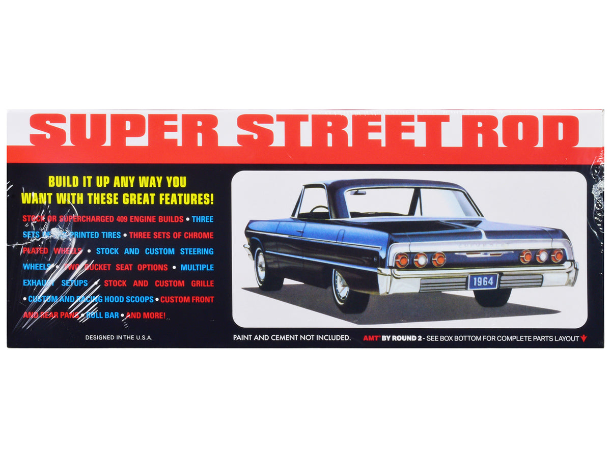 Skill 2 Model Kit 1964 Chevrolet Impala 'Super Street Rod' 3-in-1 Kit 1/25 Scale Model by AMT